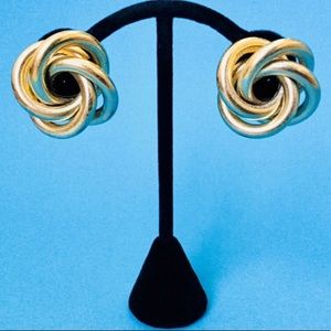 80s GIVENCHY Knot Twist Vintage Earrings